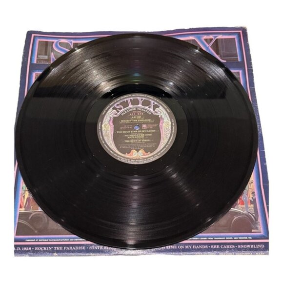 Vintage Styx Paradise Theater Vinyl LP 1981 A&M Rock Album Gatefold Classic - Picture 7 of 10